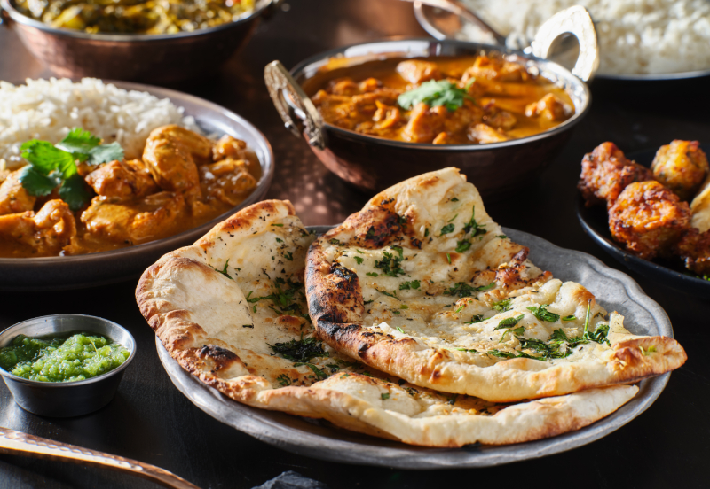 Indian food  served at Dina's Takeaway Bishopbriggs